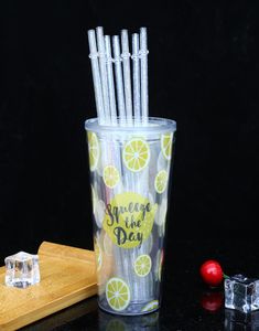 Cheapest Colored Reusable drinking Straws AS plastic straws 9 inch 230cm straight Kitchen Dining Bar cy 750pcs6119192