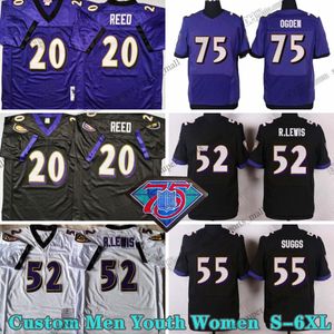 Custom S-6xl Vintage Football Jerseys 52 Raylewis 75 Jonathanogden 20 Edreed 3 Mattstover 58 Peterboulware 55 Terrellsuggs 31 Jamallewis 99 Michaelmccrary Ngata