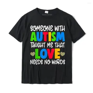 Men's Suits A1638 Autism Shirt Mom Gift T-Shirt Customized Tops T For Men Cute Cotton Shirts Anime