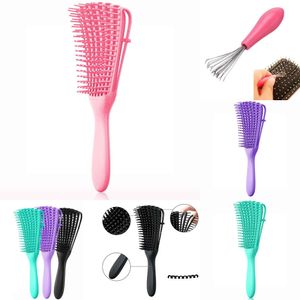 New Plastic Detangling Hair Brush Scalp Massage Detangler Wet Curly Comb Women Health Care Reduce Fatigue Hairbrush Styling Tools