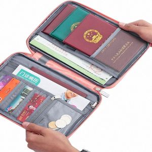 Portafoglio da viaggio Hot Travel Family Passport Holding Documento impermeabile Custodia Organizzatore Travel Accories Document Borse Cardholder K14R#