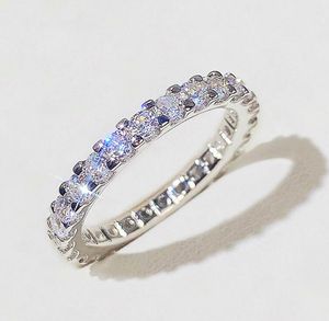 2024 Luxurys Designer Jewlery For Women Simple Sense Sterling Silver Ringclassic Six-Claw Diamond Designer Ring Birthday Present Kvinnlig årsdag Present F1218
