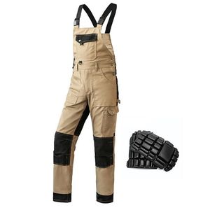 Herren Jeans Herren Baumwoll Overalls Männer Arbeitspeakmechaniker mit Knieschärfen Mtipocket Laufe Arbeit Abnutzung 230628 Drop -Lieferkleidung cl dhol6