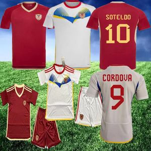 S-4XL 24 25 Jerseys de futebol da Venezuela Seleção nacional Soteldo Sosa Rincon Cordova Bello Ja.Martinez Rondon Osorio His 2024 2025 Camisa de futebol Copa America Men Kit Kit