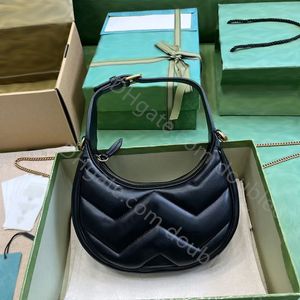 Half Moon Chain Bag Mini Tote Bag Fashion Shoulder Bag Casual Crossbody Bag Designer Travel Bag Phone Bag Work Bag Dinner Bag Luxury lady bag cowhide messenger bag