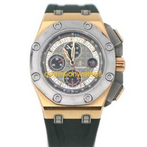 Audemar Pigue Luxury Watches Erkekler Otomatik Saati Audemar Pigue Royal Oak Schumacher 18K Gül Altın İzle 26568OM FNH5
