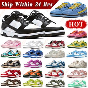 Designer running shoes US Stocking Men sneakers lows white black panda Local Warehouse Triple Pink Green Glow Active Fuchsia in USA mens womens casual trainers GAI