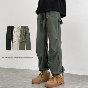 Men's Pants Thin Summer Solid Color Breathable Trousers Male Casual Elastic Waist Joggers