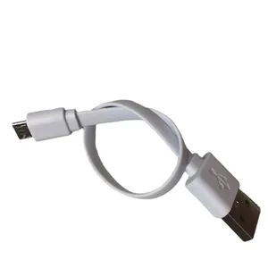 For Remote Region Extra Shipping Fee USB to Micro USB 2.0 Cable 20CM Short Flat Charging Cord Noodle White Cable for Android Phone Power Bank