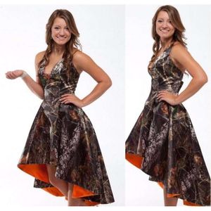 High Custom Made Low Camo Bridesmaid Dresses Country Bride Maid Of Honor Dress Wedding Party Gowns BA