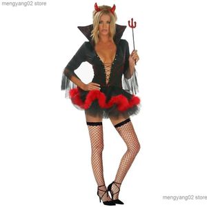 Tema Kostüm Seksi Kalpsiz Dantel Cosplay Demon Elbise Kadın Şeytan Vampir Geliyor Partisi T231011 Damla Teslimat Giyim Kostümleri Dhbgz