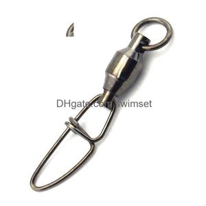 Rolução de bolas de pesca de 100 peças/lot gliping com seguro Snap Saltwater Lure Connector Bass Crappie tackle Drop Delt Dhmv5