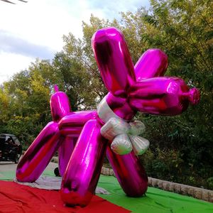 6mH (20ft) with blower Christmas Purple Color Disco Balls Inflatable Walking Dog / Reflective Material Inflated Animal Toys