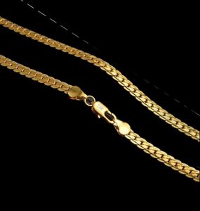 5mm 18K Gold Plated Chains Men s Hiphop 20 tum kedjehalsband för kvinnors Fashion Hip Hop Jewelry Accessories Party Gift1037841