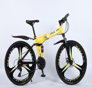 The new trend folding bike 26 inch 21 speed three knife carbon steel mountain bike racing men and women cycling racing3149419