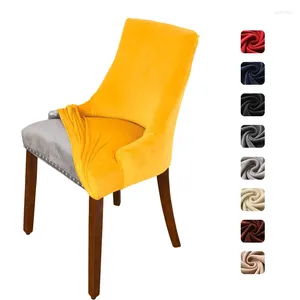 Chair Covers Velvet Stretch Wingback Cover Slipcover Reusable Arm Protector For Dining Room Banquet Home Decor Washable