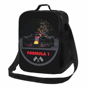 F1 Car Racing Изолированная сумка для обеденного ланча Resuable Водонепроницаемая термальная оксфордская ланч -коробка с одноквартистой портативной сумкой Bento Bag 50lm#