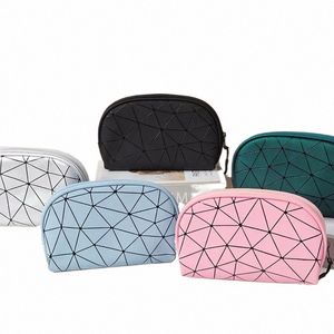 Waterproof Make Up Case Storage Pås rhombus Semicircle Cosmetic Bag Kvinnor Makeup Väskor Travel Organiser Beauty Toalettet Neceser B9MB#