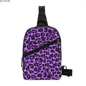 Рюкзак Purple Leopard Print Sling Scude Sadceed Supmed Chitle Chitle Chorebody Pleas