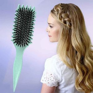 Полово для волос массаж воздушный расческа Подушка отпрыскивает скручивание, определяйте укладку запутанных волос, антистатическая полость, влажные вьющиеся волосы 240407