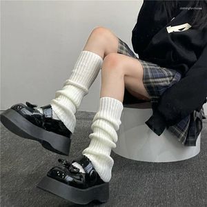 Donne calze di alta qualità a strisce verticali a maglia maniche calze a maglia Calza inverno autunno Lolita carino college vento per le gambe delle gambe da donna