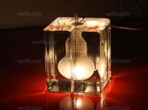 Design House Block Table Lamp Tabel Ileging Iluminação de design moderno Crystal Desk luz