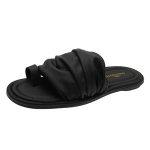 Designer scuffs tofflor glider kvinnor sandaler silver svarta kvinnor mode flip flops buffs storlek 35-40 gai