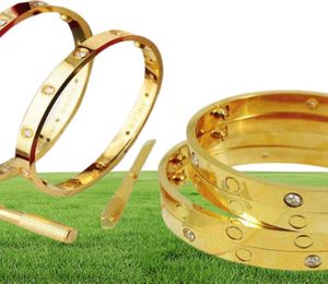 Cucciolo a mano CHEACHETS 316L Acciaio inossidabile 18K Bracciale per vetrine a vite per cacciavite oro oro per uomini e donne Amanniversario GIF8608991