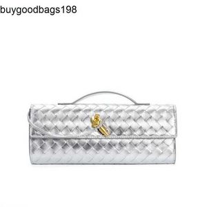 Borsa della frizione Andino Bottegnetas 2024 Guida griglia in pelle Diamond Grid Woven Stick Nicchia Nicchia a spalla singola Trendy Gold Hardware Diagonale Span RJ Zqya