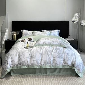 アイスシルクの夏の寝具SERS COOL SATIN DUVET COVER SETジッパークロージャーラグジュアリーソフトシート枕カバー