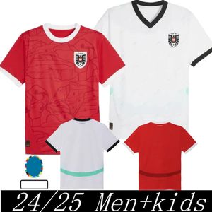 Camisetas Austria 2024ユーロカップナショナルチームサッカージャージーホームアウェイポッシュセイワルドサビッツァーグレゴリッツリエンハートバウムガルトナーライマーフットボールシャツキッズキットセット
