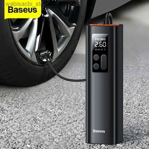 CAR AIR FRESHENER BASEUS MINI CAR AIR COMPRESSOR 12V 150PSI PORTABLE BIR -däck Inflator Smart Digital Uppblåsbar pump för bilcykel Båtluftpump L49