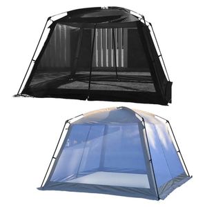 Utomhus camping skugga tält skärmmask solskydd takstorlek stor antimosquito net pergola för picknick 240416