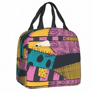 Der Albtraum vor Weihnachtslunchbox Frauen thermisches Kühler Essen isoliert Lunchbeutel wiederverwendbare Picknick -Tasche q3e5#