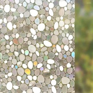 Window Stickers Cobblestone 3D Films Cover Waterproof No-Glue Static Frosted Opaque Decorative Glass Toning Decor 45/60 200cm