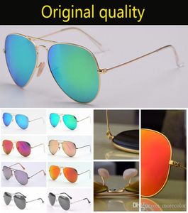 Klasyczne soczewki szklane G15 3025 58 mm okulary przeciwsłoneczne Najwyższa jakość lotnictwa pilotażowe okulary przeciwsłoneczne dla mężczyzn Kobiety Oraginal Akcesoria 5789191