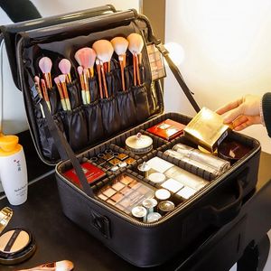 Upgrade großer Kapazität Kosmetobeutel verkaufen professionelle Frauen Reisen Make -up -Fall 240416