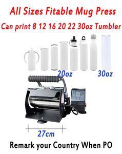 20 30oz جميع الأحجام آلات التسامي Tumblers Heat Press Cup الطابعة الفرعية لمركبات VOC للبلدان تقريبًا مع Pad5399909