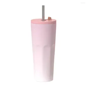 Water Bottles High-profile Design Mug Stainless Steel Insulated Coffee Cup With Leak-proof Lid Straw 700ml For On-the-go Girls