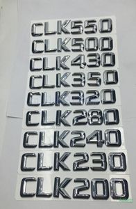 För Mercedes Benz CLK200 CLK230 CLK240 CLK280 CLK320 CLK350 CLK430 CLK500 CLK550 bakre svans Emblem Numbers Badge Sticker1042131