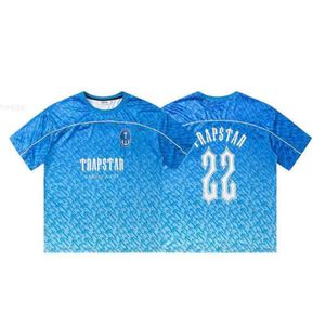 2024 T-shirt maschile Trapstar London T-shirt Shirt a maniche corte per calcio Magliette uomini Donne eu size haikyuu parkas Stranger Things Things Tidal Flow Design VM668