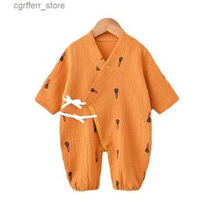 Rompers Baby Boys Girls Jumpsuit Clothes Newborn Muslin Cotton Long Sleeve Romper 0-2 Years L410