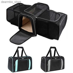 Cat Carriers Crates Houses Pet Dos Cats Ventilate Transport Ba Cat Lare Capacity Outdoor Travel BA Portable Pet Carrier BA BA BASKABLE PET Supplies L49