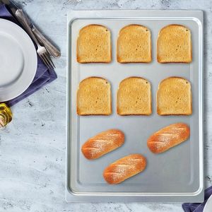 2024 Cookies Bread Baking Pan Non Stick Rectangle Tray Oven Aluminum Alloy Pastry Pizza Cake Healthy Professional Sheet Kitchen Tool for