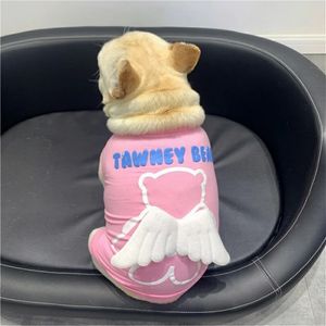 Pet Dog Cartoon Wing Vest Tshirt Summer Cool Clothes For Small Medium Dogs French English Bulldog Chihuahua Pug Corgi YHC74 240416