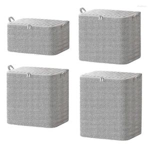 Storage Bags Cloth Basket With Strong Zippers Heavy Duty Under Bed Bag Moving Totes Reinforced Handles Tool