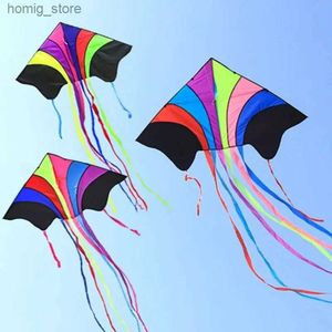 Gratis frakt Stor regnbåge Flying Kite Breeze Easy to Fly Chinese Wind Outdoor Toys för vuxna Rainbow Y240416