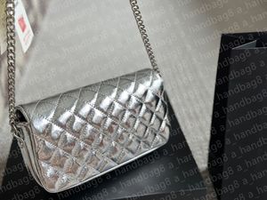 Designväska fashionabla crossbody handväska rutig plånbok dubbel bokstav fast spänne läder fyrkantig knubbig kaviar mönster kvinnors lyxkväll väska