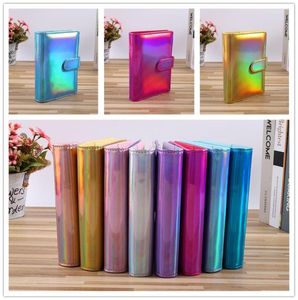 Holographic A5 A6 PU Leather Notebook Binder Refillable 6 Rings Binder Cover Loose Leaf Personal Planner with Magnetic Buckle Clos2450048