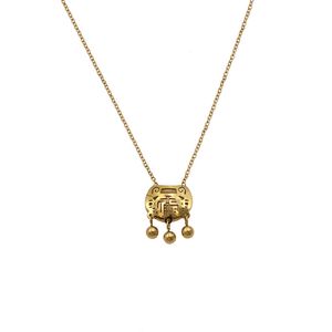 China-Chic Safety Lock Napsel Girls Versione coreana Collarbone Chain Gold Rose